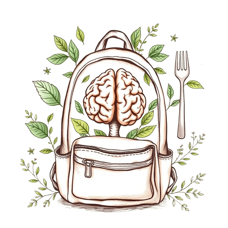 Brain Backpack illustration